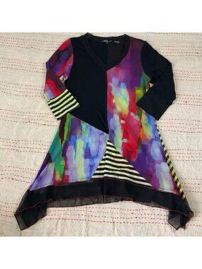 Lior Paris Dress Or Top Wearable Art Size Small Creative Cut And Design